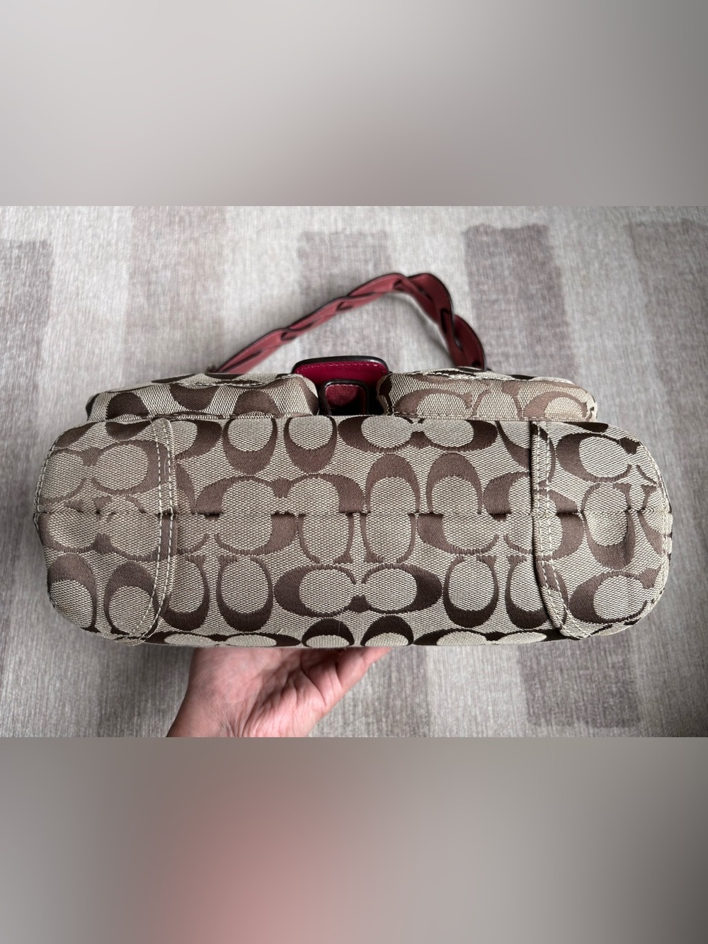 COACH Y2K PINK Khaki Signature Double Pocket Soho Buc… - Gem